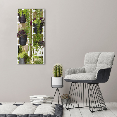 Bild auf Acrylglas vertikal Blumenbeet