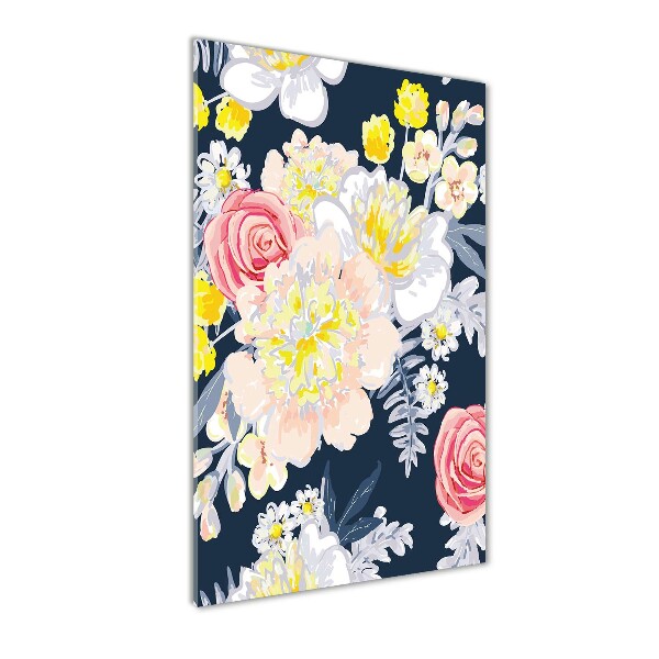 Acrylbild vertikal Ein Blumenstrauß