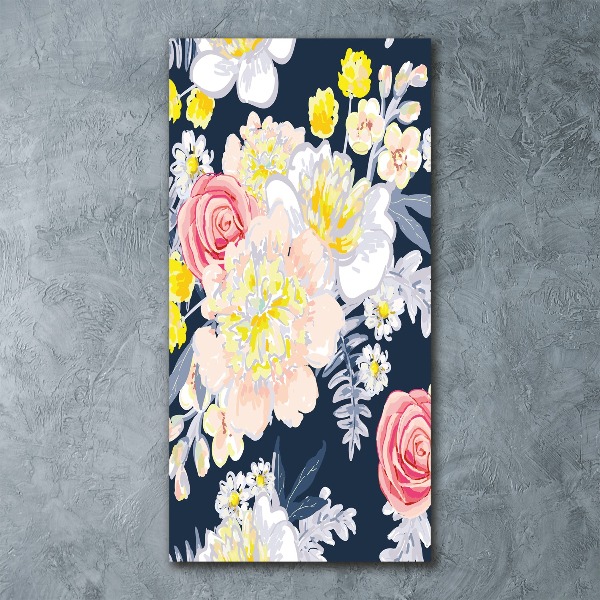 Acrylbild vertikal Ein Blumenstrauß
