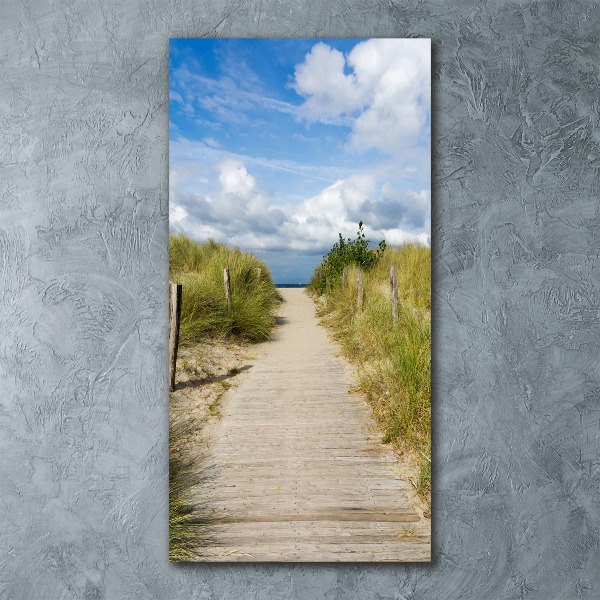 Plexiglasbilder vertikal Weg zum Strand