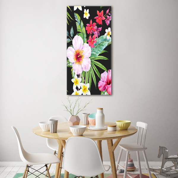 Acrylbild vertikal Hawaiianisches Muster