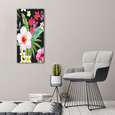 Acrylbild vertikal Hawaiianisches Muster
