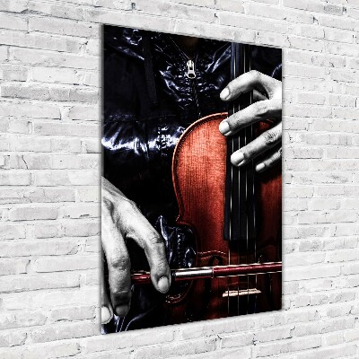 Acrylbild vertikal Violine