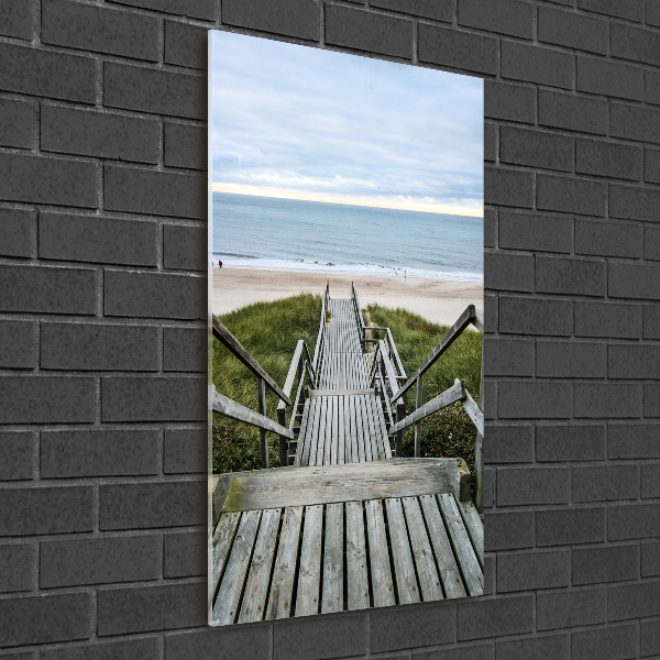 Plexiglasbilder vertikal Weg zum Strand