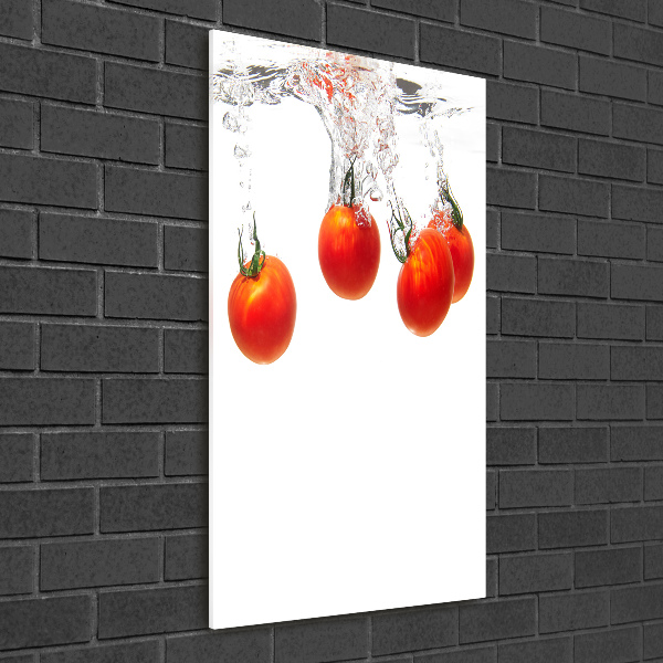 Acrylbild vertikal Tomaten unter Wasser