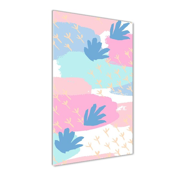 Modernes Acrylbild vertikal Bunte Flecken