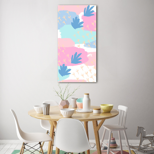 Modernes Acrylbild vertikal Bunte Flecken