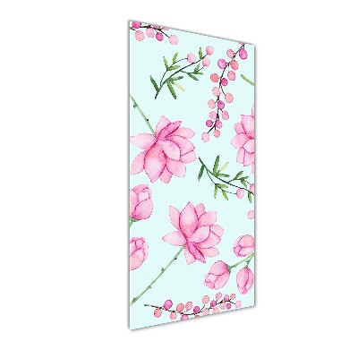 Bild auf Acrylglas vertikal Blüten und Beeren