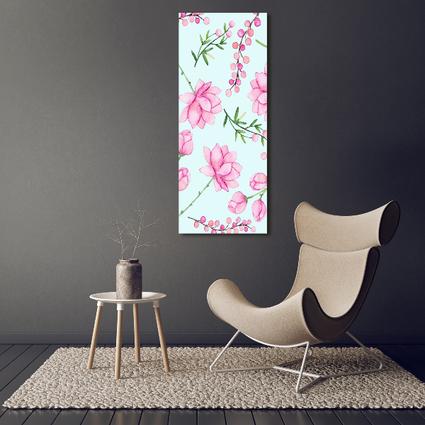 Bild auf Acrylglas vertikal Blüten und Beeren