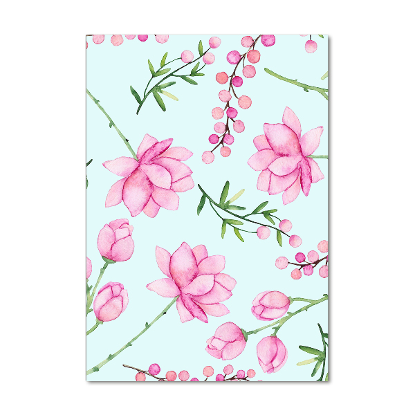 Bild auf Acrylglas vertikal Blüten und Beeren