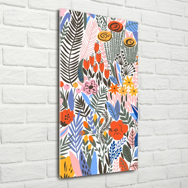 Bild auf Acrylglas vertikal Tropische Blumen