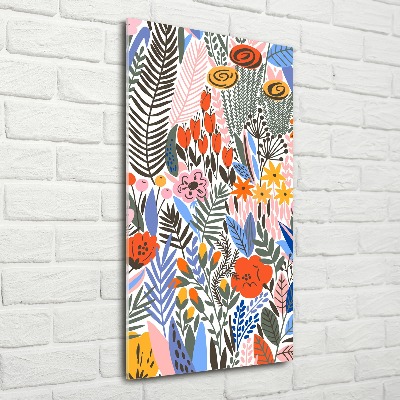 Bild auf Acrylglas vertikal Tropische Blumen
