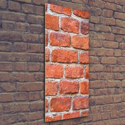 Modernes Acrylbild vertikal Ziegelmauer