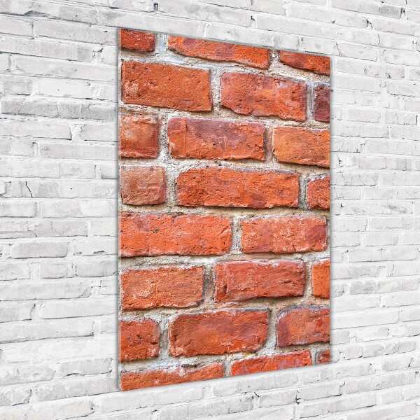 Modernes Acrylbild vertikal Ziegelmauer