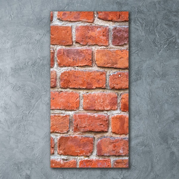 Modernes Acrylbild vertikal Ziegelmauer