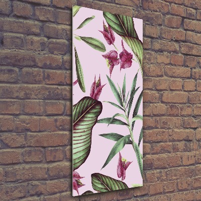 Acrylbild vertikal Hawaiianisches Muster