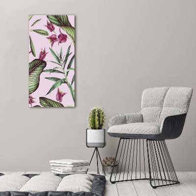 Acrylbild vertikal Hawaiianisches Muster