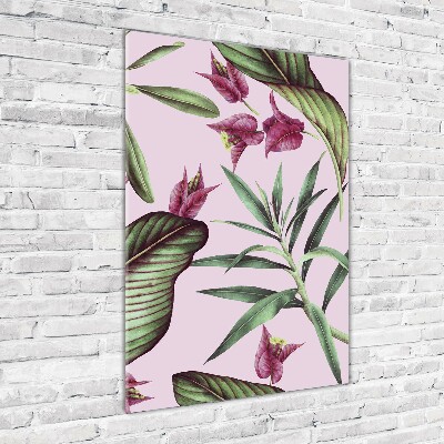 Acrylbild vertikal Hawaiianisches Muster