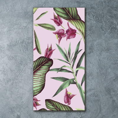 Acrylbild vertikal Hawaiianisches Muster