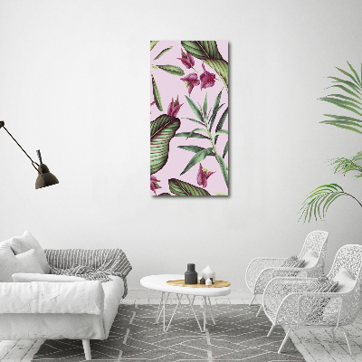 Acrylbild vertikal Hawaiianisches Muster