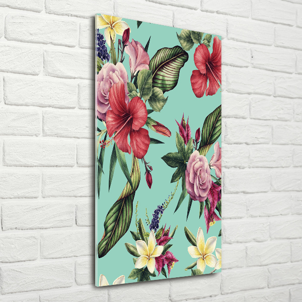Bild auf Acrylglas vertikal Hawaiianisches Muster