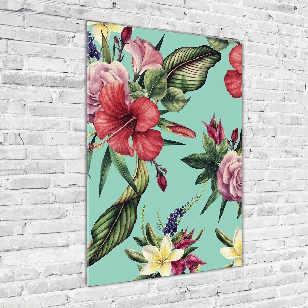 Bild auf Acrylglas vertikal Hawaiianisches Muster