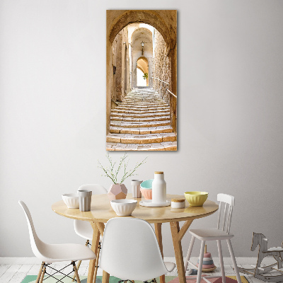 Modernes Acrylbild vertikal Enge Straßen