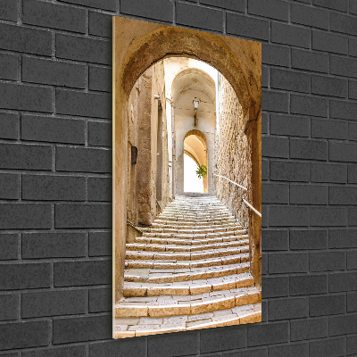 Modernes Acrylbild vertikal Enge Straßen