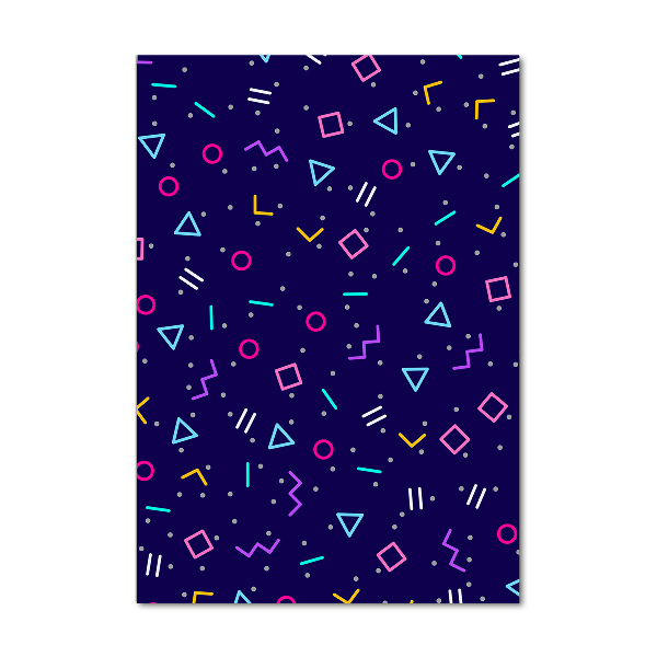 Acrylbild vertikal Geometrischer Hintergrund