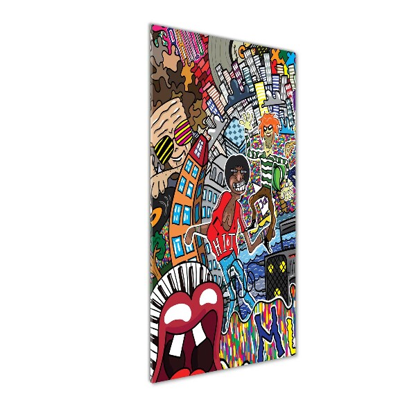 Bild auf Acrylglas vertikal Musikalische Collage
