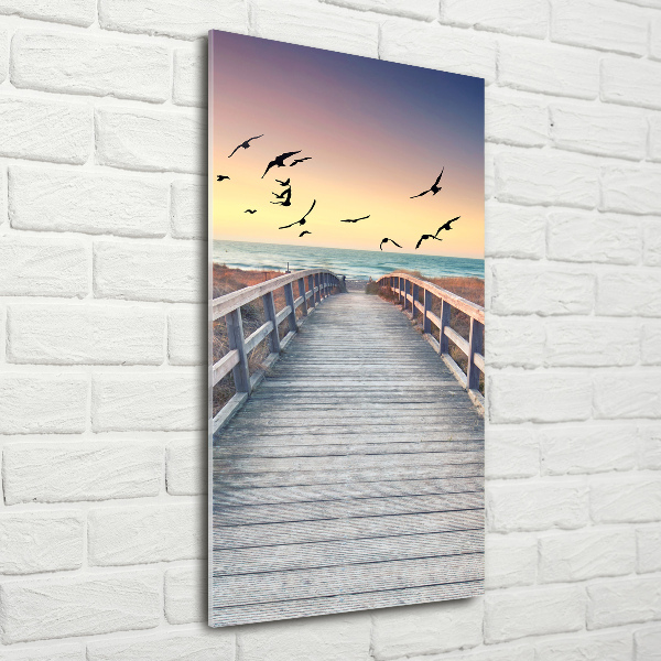 Acrylbild vertikal Weg zum Strand