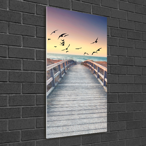 Acrylbild vertikal Weg zum Strand