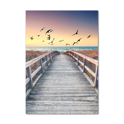 Acrylbild vertikal Weg zum Strand