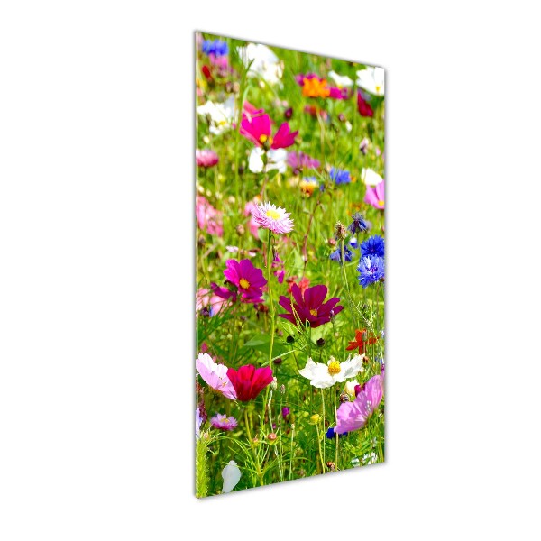 Acrylbild vertikal Wildblumen
