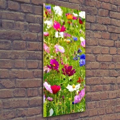 Acrylbild vertikal Wildblumen