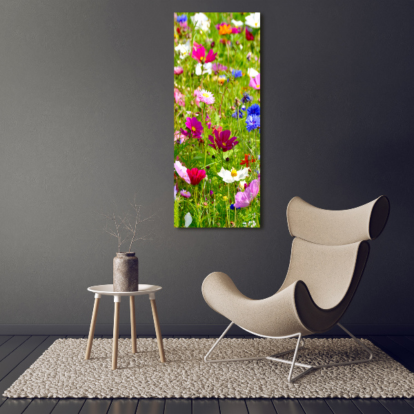 Acrylbild vertikal Wildblumen
