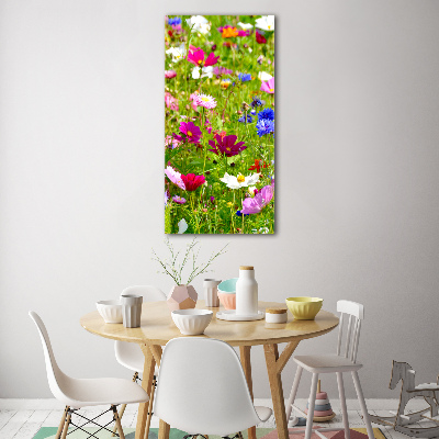 Acrylbild vertikal Wildblumen