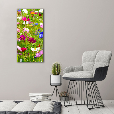 Acrylbild vertikal Wildblumen