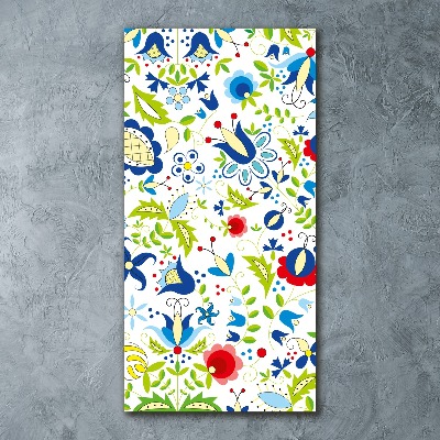 Modernes Acrylbild vertikal Ethnisches Muster