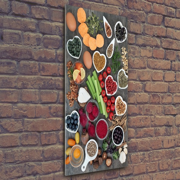 Acrylbild vertikal Gesunde Ernährung