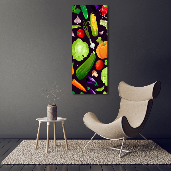 Acrylbild vertikal Gemüse