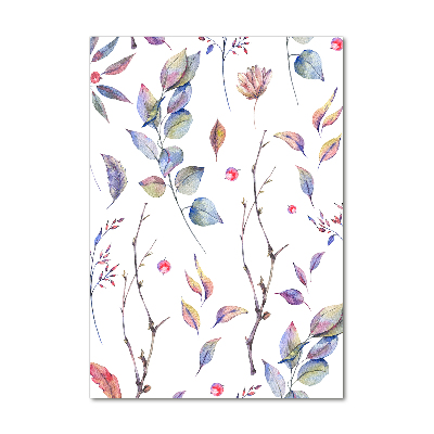 Acrylbild vertikal Eukalyptusblätter