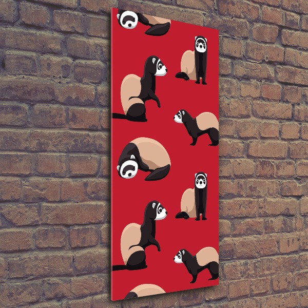 Acrylbild vertikal Frettchen