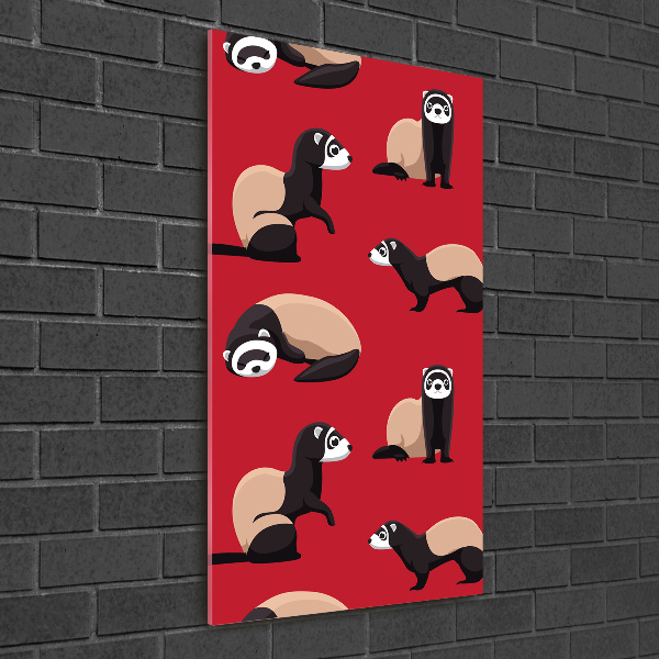 Acrylbild vertikal Frettchen