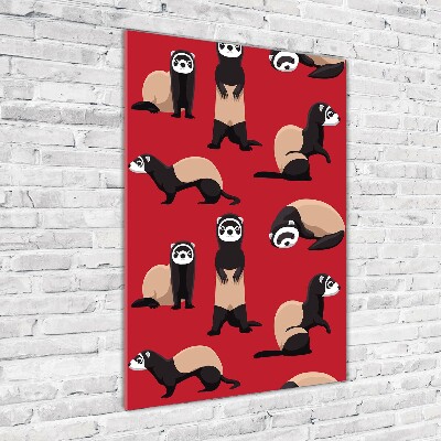 Acrylbild vertikal Frettchen