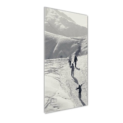 Bild auf Acrylglas vertikal Skifahrer