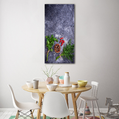 Bild auf Acrylglas vertikal Kräuter und Gewürze
