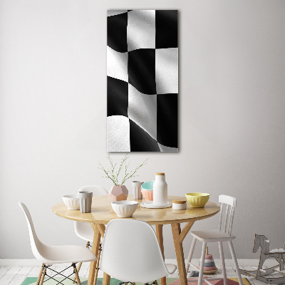 Acrylbild vertikal Zielflagge