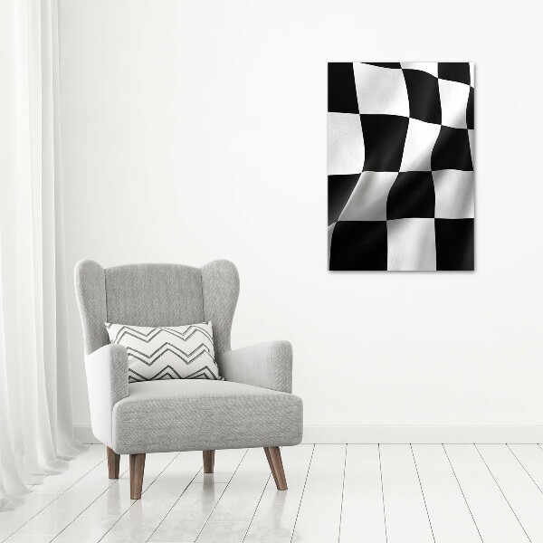 Acrylbild vertikal Zielflagge