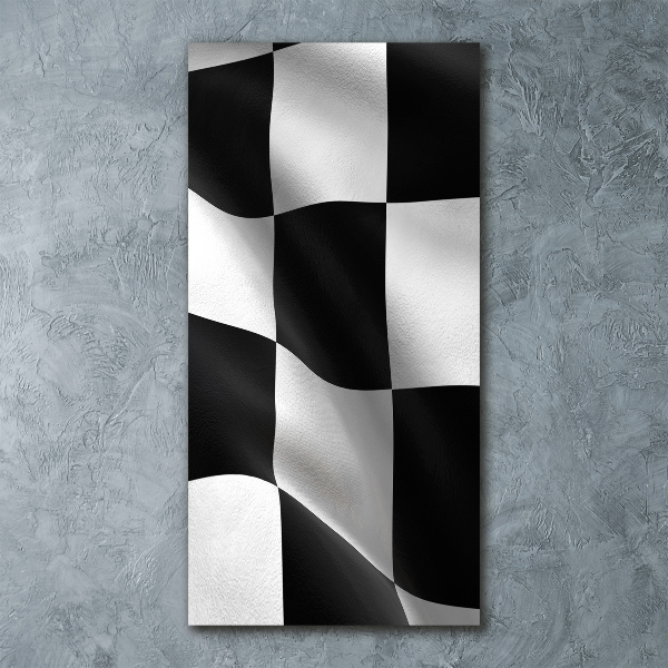 Acrylbild vertikal Zielflagge